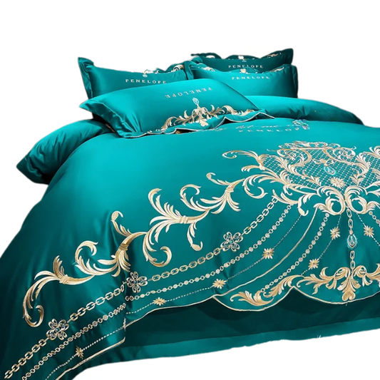 Luxury 100% Cotton 4-Piece Bedding Set Ice Silk