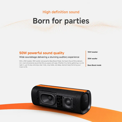 Portable Bluetooth Speaker 50W Deep Bass Waterproof Design