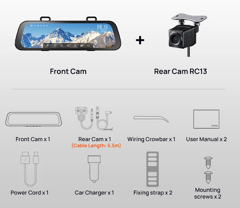 S500 Car Dash Cam 32GB Storage 3K Recording