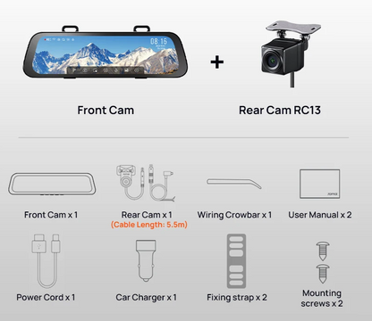 S500 Car Dash Cam 32GB Storage 3K Recording