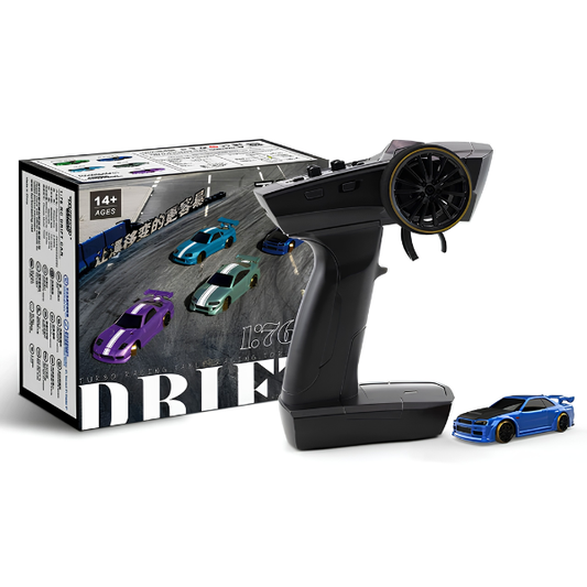 C64 Blue 1:76 RTR RC Drift Car with Gyro