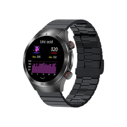 Steel Smart Health Watch with ECG and Laser Therapy Black