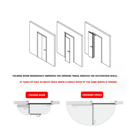 40mm Folding Wardrobe Door Connector Hardware Right Hinge