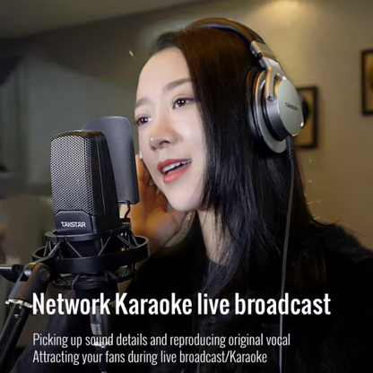 Studio Recording Condenser Microphone Set for Vocals and Podcasting