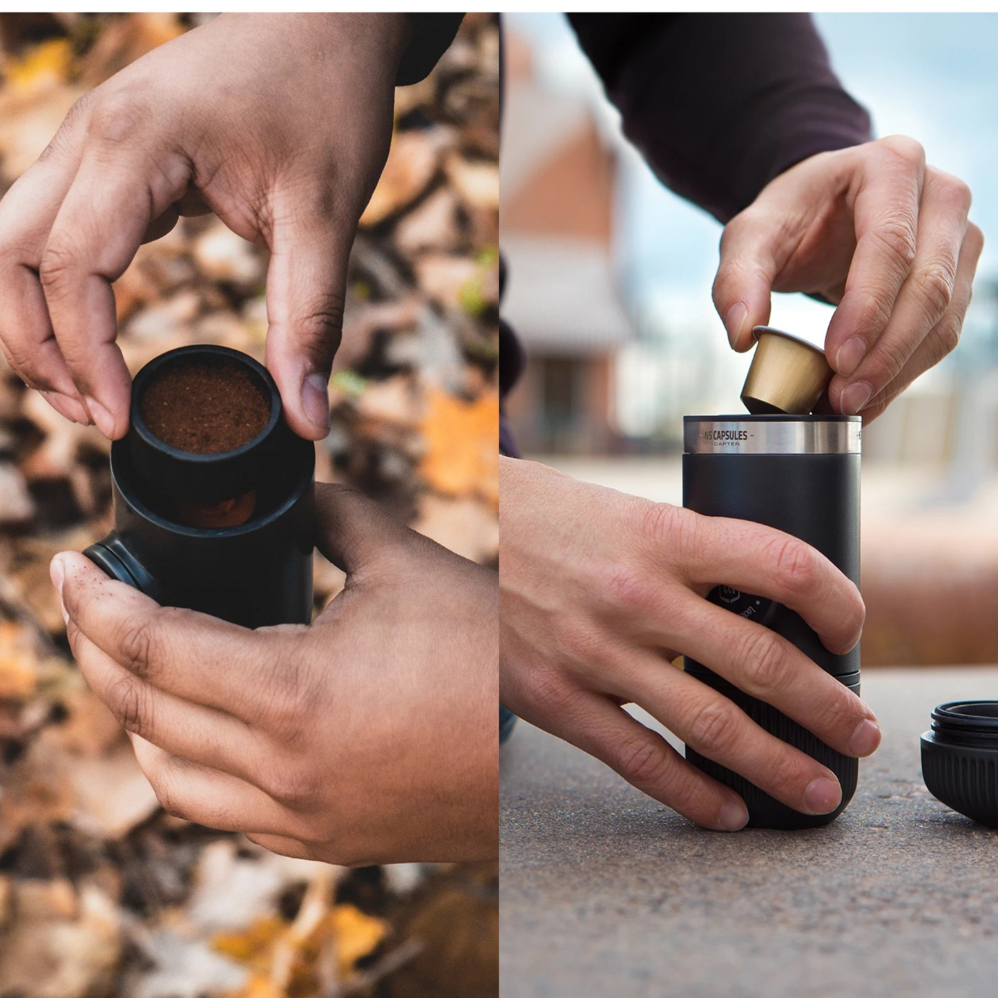 Portable Espresso Maker with Capsule Adapter Travel Coffee Machine
