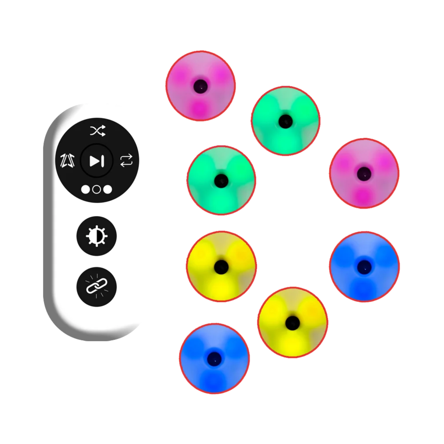 Smart Agility Training Lights 8-Pack with Remote Control