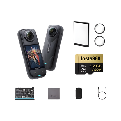 Insta360 X5 8K 360 Camera with 512GB Storage and Triple AI Chip