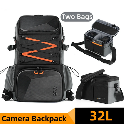 32L 2in1 Camera Backpack and Sling Bag Waterproof