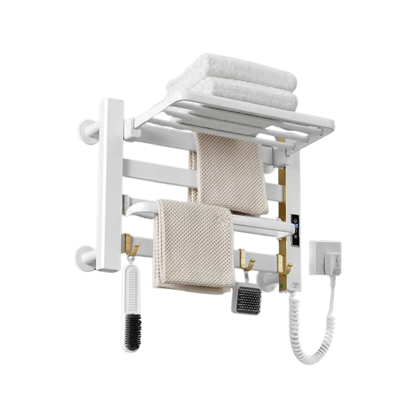 35cm White Electric Heated Towel Rail Smart Dryer