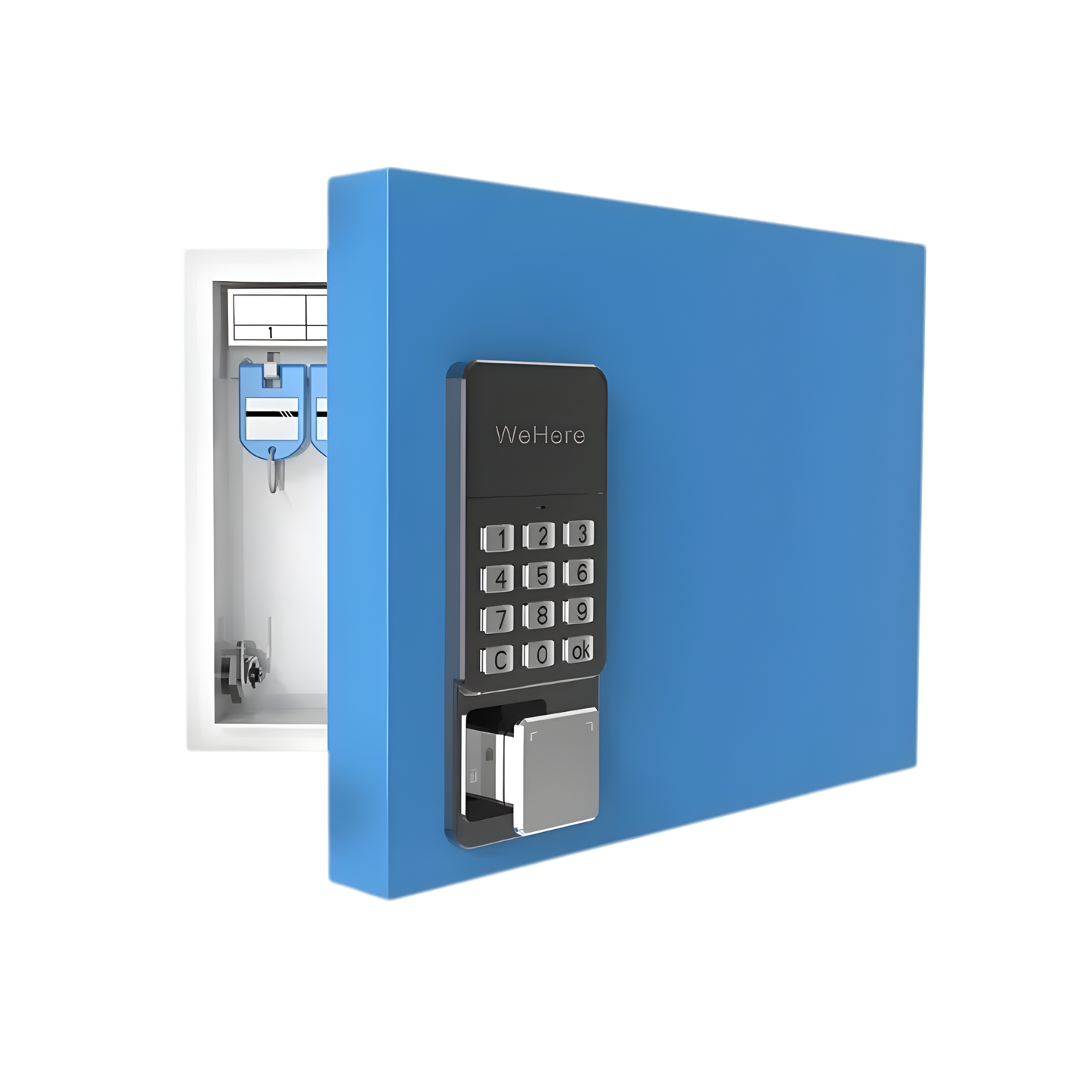 Smart 16-Key Wall Mounted Lock Box Blue