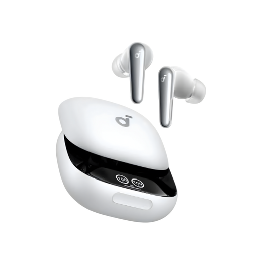 White Wireless Earbuds Hi-Res Audio Noise Cancelling