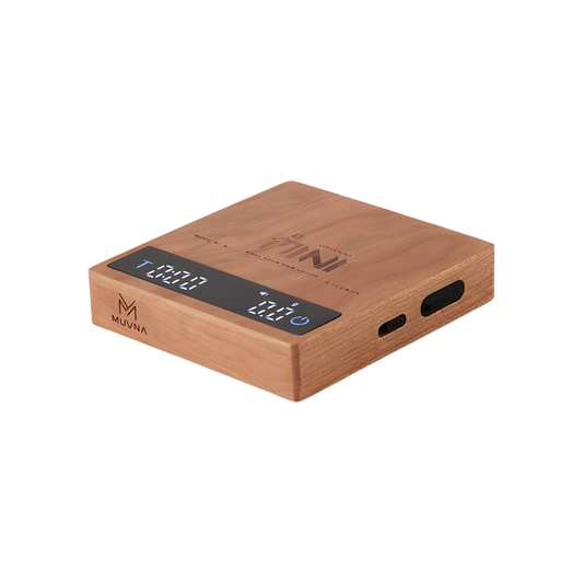 Compact Wood Cherry Espresso Scale Rechargeable 2kg