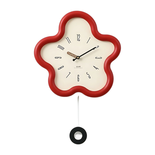 Modern Red Swing Digital Wall Clock for Living Room