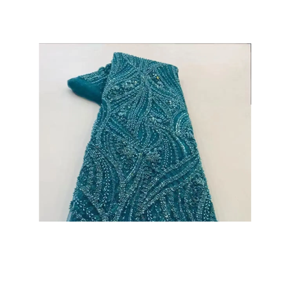 Elegant Embroidered Lace Fabric for Wedding Dress