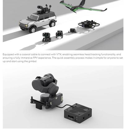 Portable FPV Gimbal GM1 Head Tracking Mount for RC Drone