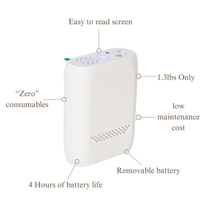 2L Rechargeable Portable Oxygen Concentrator with Carry Bag AU Plug