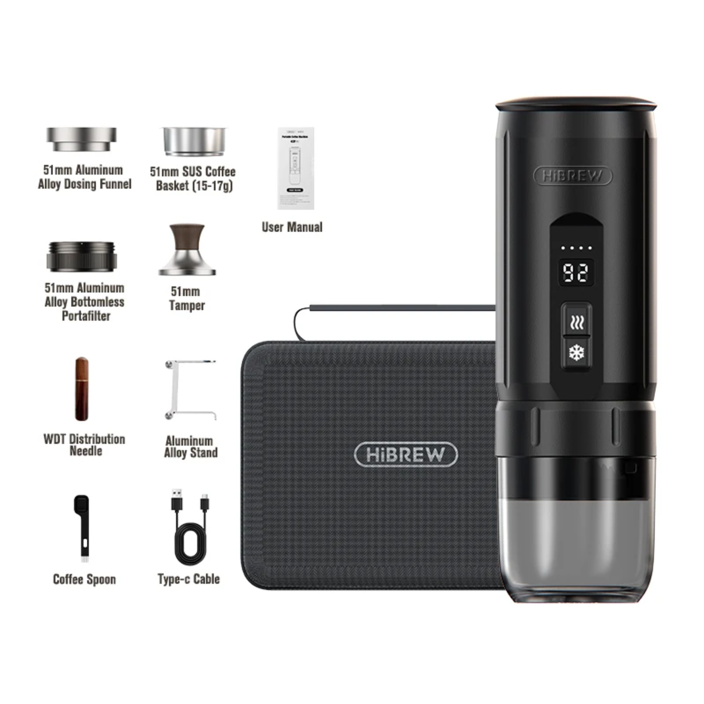 H4C Barista Ultra Portable Espresso Machine for Home and Travel