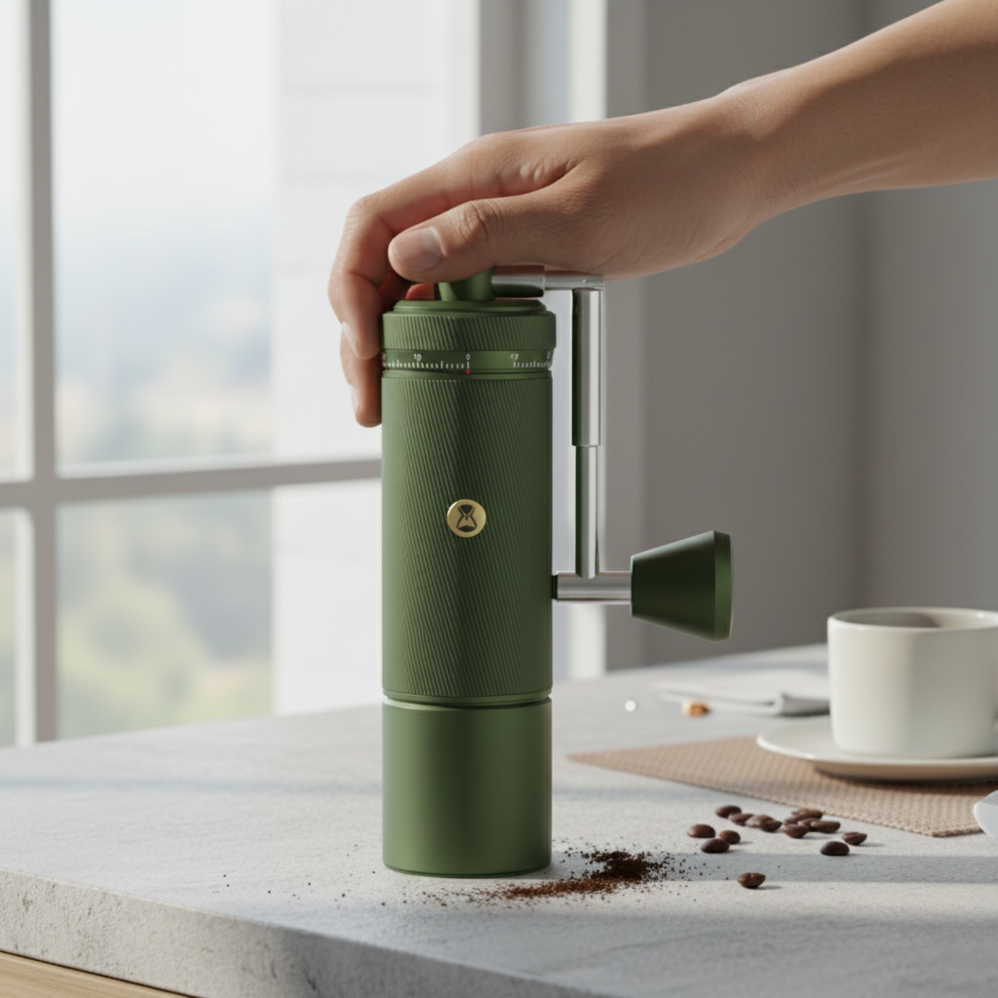 Portable Hand Coffee Grinder All-Metal Precision Burr