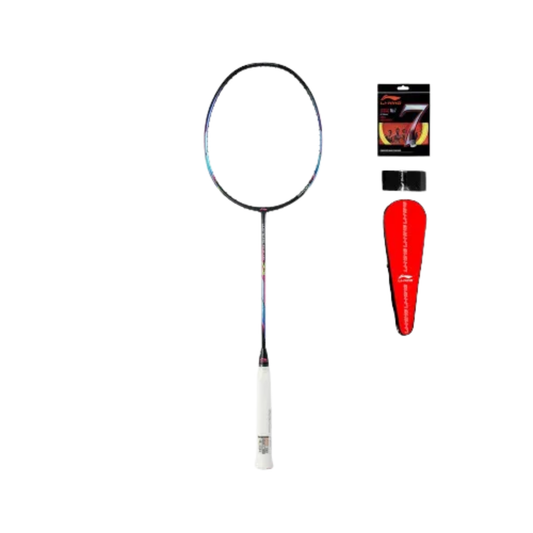 Carbon Fibre Badminton Racket Pre-Strung Lightweight Black