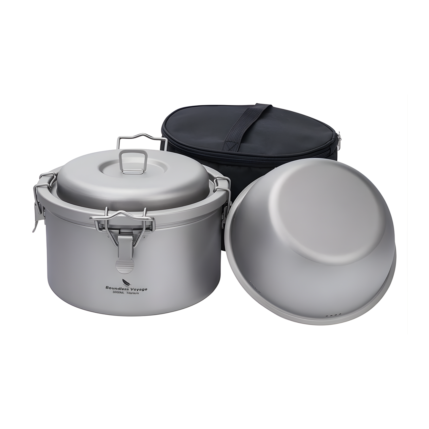 3.2L Titanium Camping Pot Non-Porous Ultralight Cooker