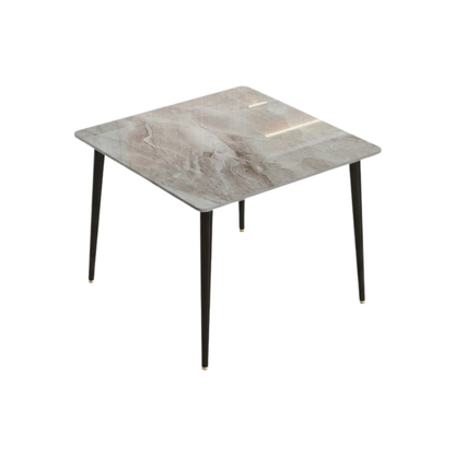 Modern Pale Grey Dining Desk with Metal Frame