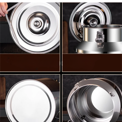 18L 316 Stainless Steel Food Storage Barrel with Faucet