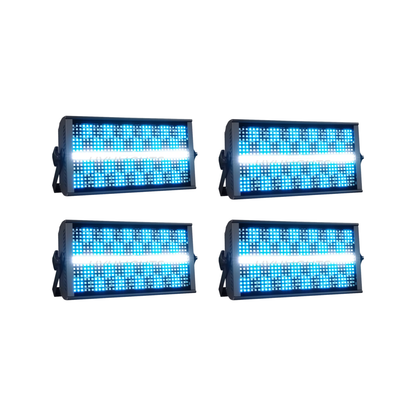 4-Pack 200W LED Stage Lights Super Bright DMX Wash Bars