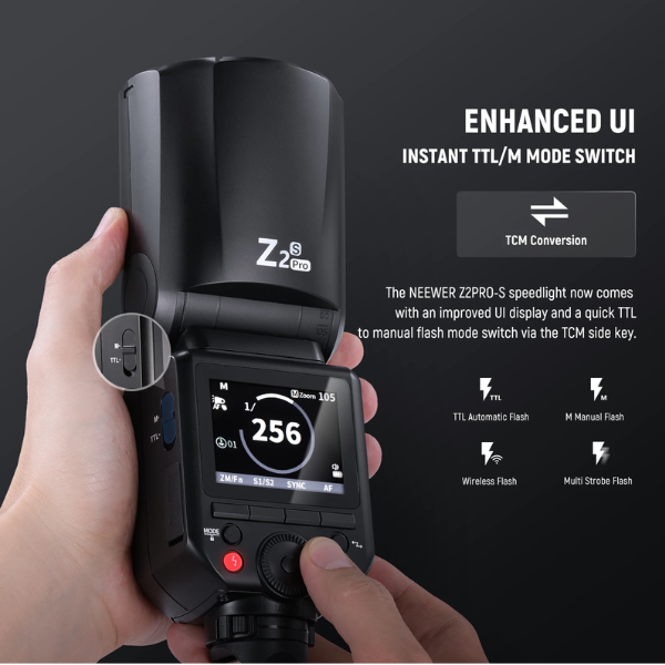 2.4G TTL Round Head Flash Speedlite for Nikon Cameras