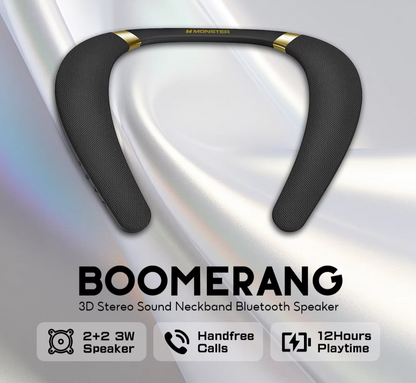 IPX7 Waterproof Wearable Bluetooth Neckband Speaker