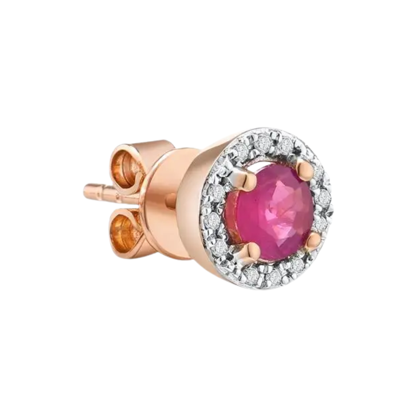 Luxury 14K Gold Ruby Butterfly Earrings Gift for Her