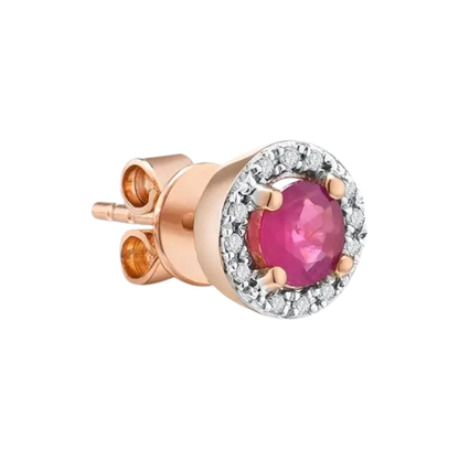 Luxury 14K Gold Ruby Butterfly Earrings Gift for Her