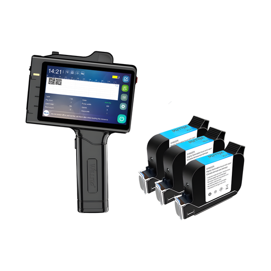 Portable Inkjet Printer Gun with 3 Fast Dry Ink Cartridges