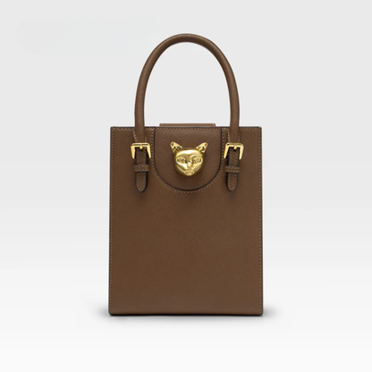 Classic Brown Mini Shoulder Tote Bag