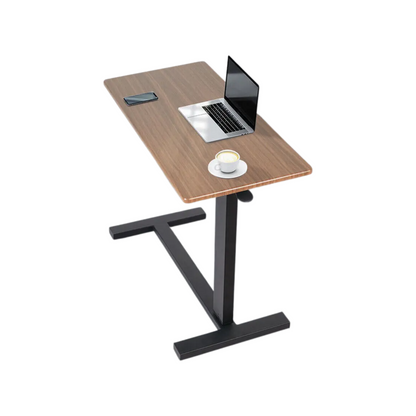 Adjustable Rolling Overbed Table with Laptop and Meal Tray