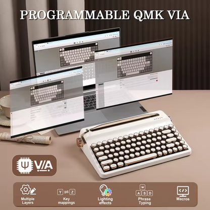 Retro RGB Wireless Mechanical Keyboard White Onyx Tactile