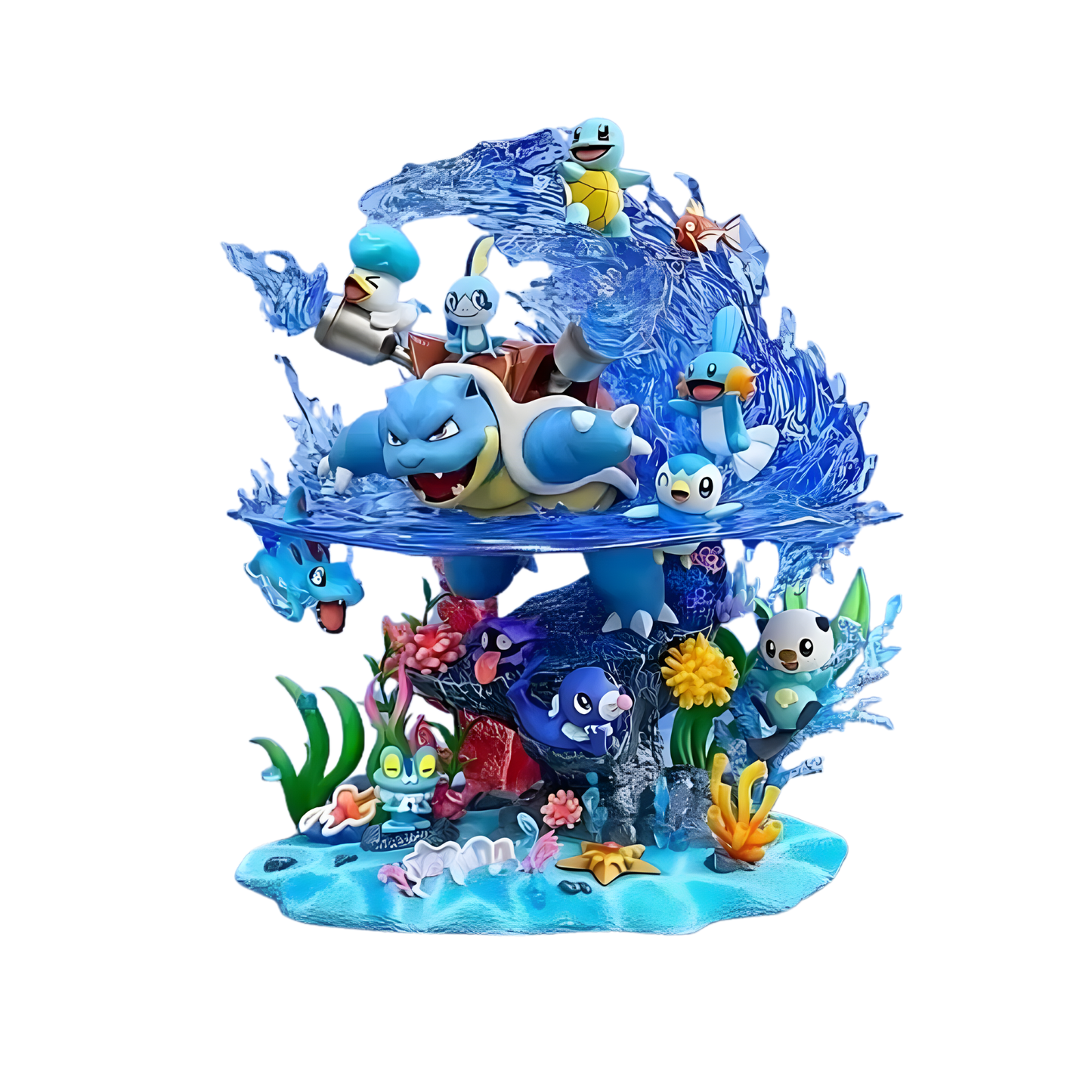 Ocean Blastoise Collectible Figure Statue Anime Battle Display Model