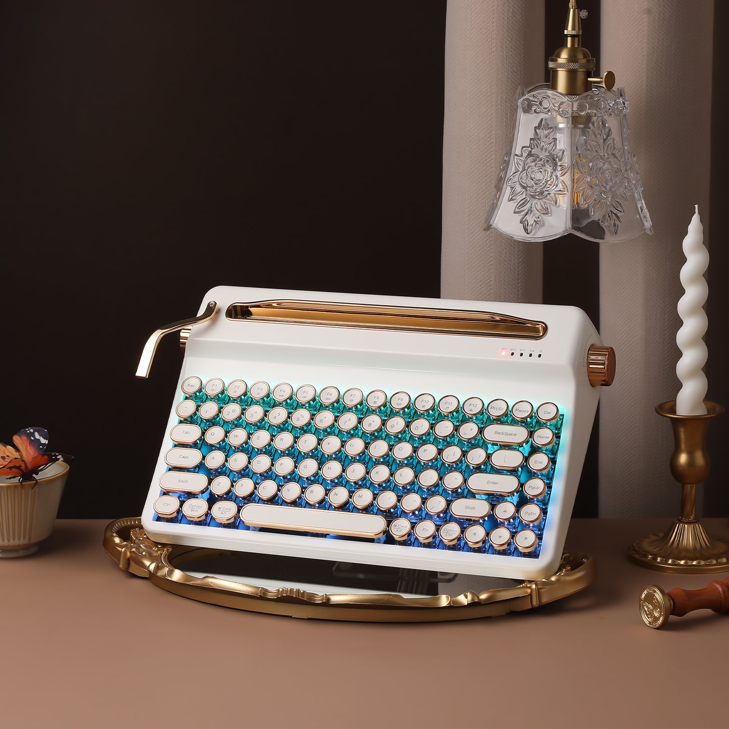 Customizable RGB Mechanical Keyboard White Cocoa Cream V2