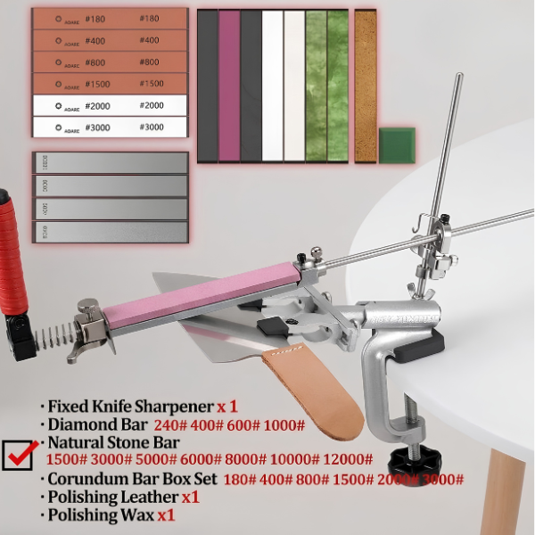Fixed Angle Knife Sharpener Whetstone Diamond Sharpener Set