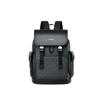 Waterproof Leather Business Backpack with Laptop Compartment 18L