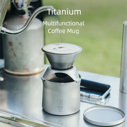 Portable Titanium Coffee Maker Tea Mug with Carry Case
