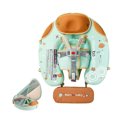 Baby Swim Float Light Green with Canopy and Safety Strap