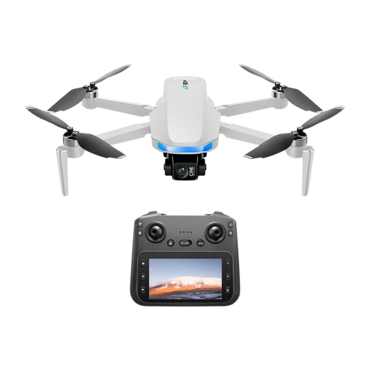 White 4K GPS Drone with 3-Axis Gimbal and Camera