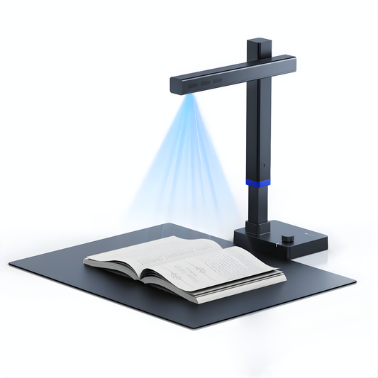Portable 13MP Book and Document Scanner with Curve Flattening