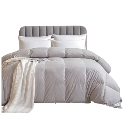 Soft Grey Cotton Goose Down Winter Quilt