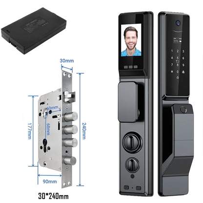 Smart Facial Recognition Door Lock with Camera Tuya App