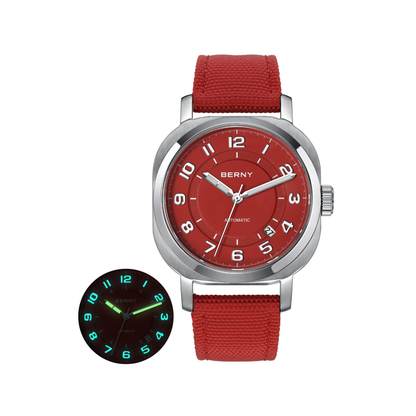 Classic Automatic Watch for Women with Sapphire Glass Red