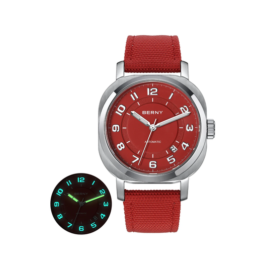 Classic Automatic Watch for Women with Sapphire Glass Red