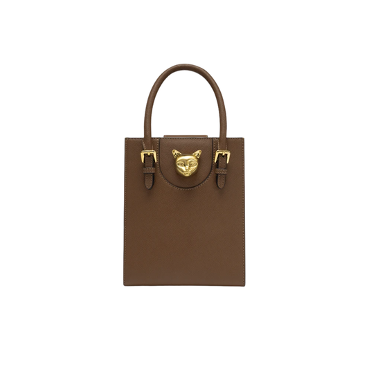 Classic Brown Mini Shoulder Tote Bag