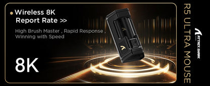 Ultra Light Black Gaming Mouse 39g TriMode Wireless