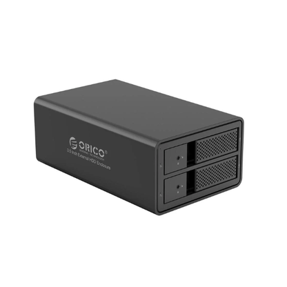 2-Bay 3.5 Inch Hard Drive Enclosure Tool-Free Storage
